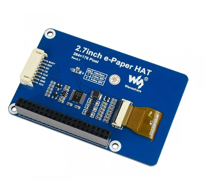 

Waveshare 2.7inch e-Paper HAT,264x176,E-Ink display for Raspberry Pi