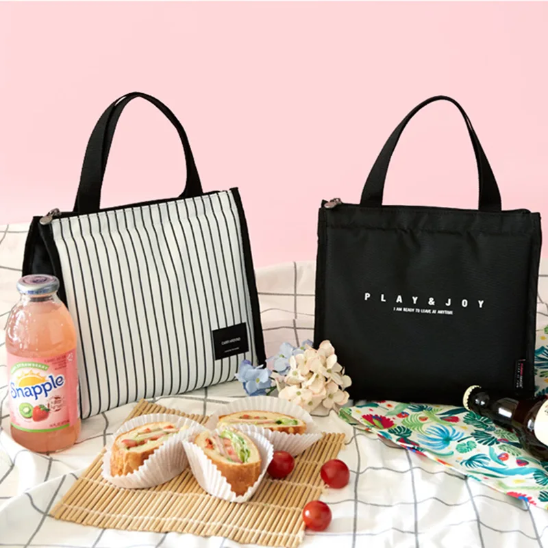 Women Men Lunch Bag Office Worker Bring Meals Thermal Pouch Child Picnic Beverage Snack Fruit Keep Fresh Handbags Food Bags