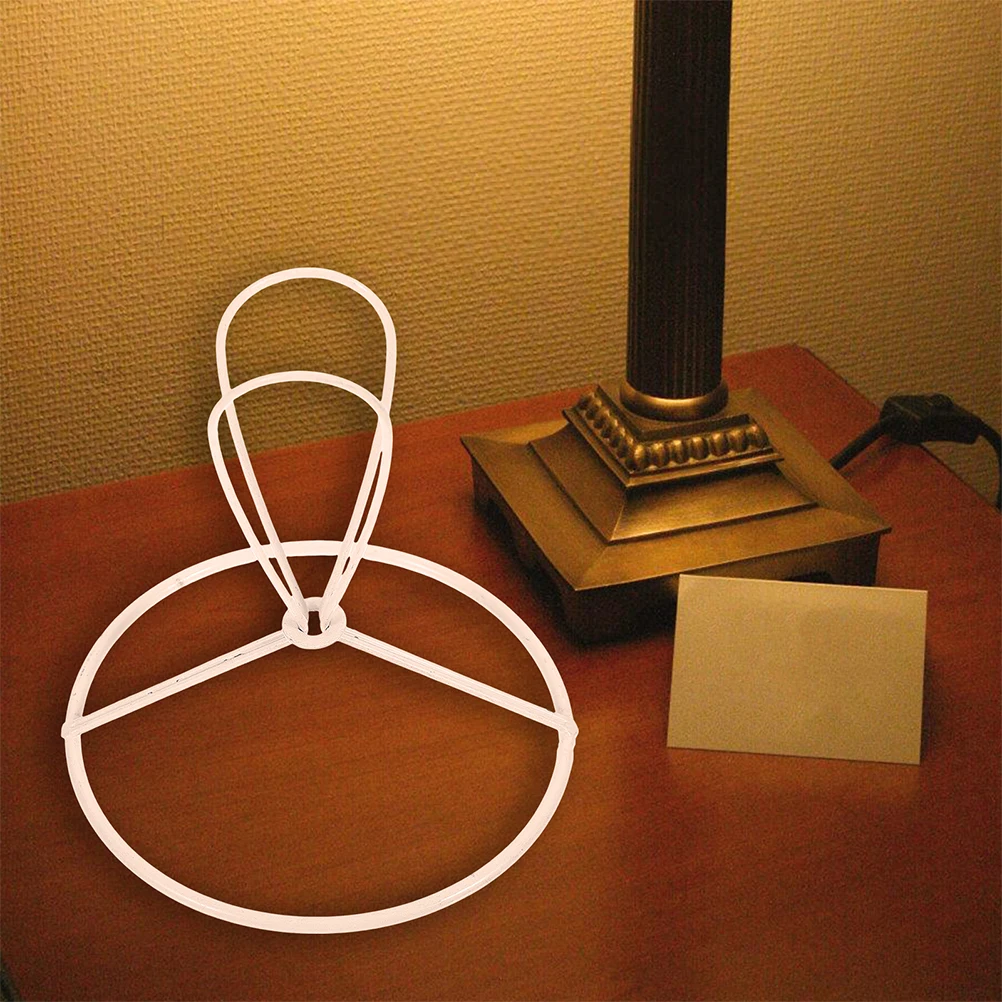 

Conical Lampshade Stand Wire Bulb Guard Cage Frame Chandelier Bracket Ring DIY Ceiling Light Metal Home