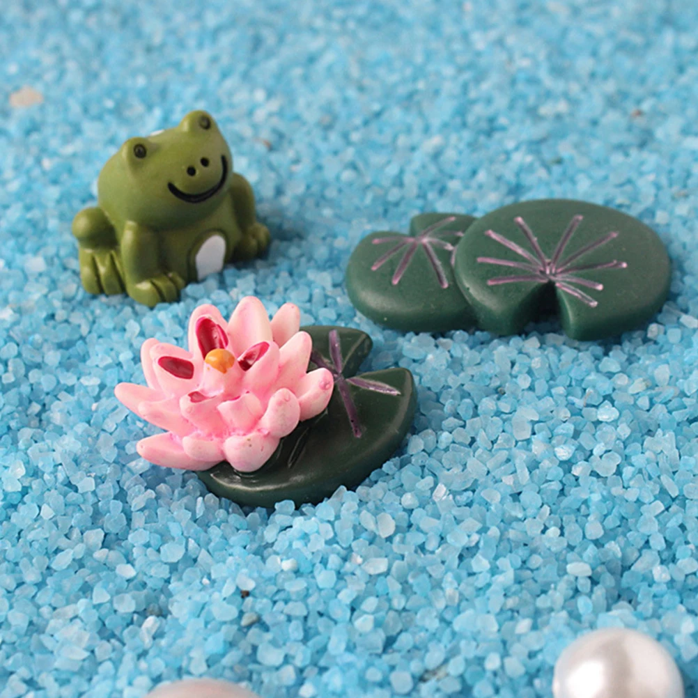 

20pcs Lotus Pond Miniature Garden Decoration Resin nament Succulents Micro L Fairy Tale Vibration Appearance Wide Uses