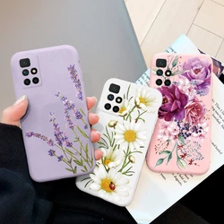 Vintage Flowers Leaves Plant Rose Phone Case For Xiaomi Redmi 10 2022 Silicone Shell Siling Back Fundas Redmi 10 Protect Cover
