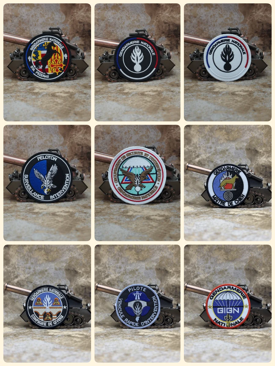 【セール中】Gendarmerie Nationale 戦術刺繍パッチ、絶妙で高品質、衣類に使用され、フックまたはアイロンで裏面に貼り付けられます。