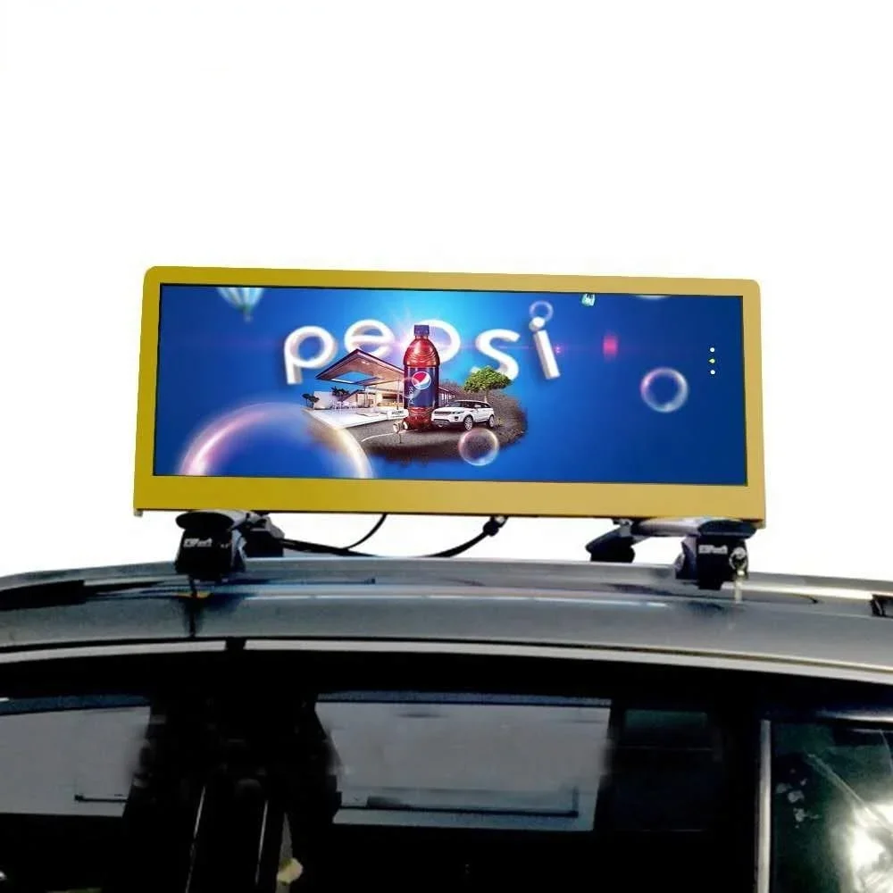 

Logo/brand advertising with 3G/wifi GPS control RGB taxi top led billboards factory production