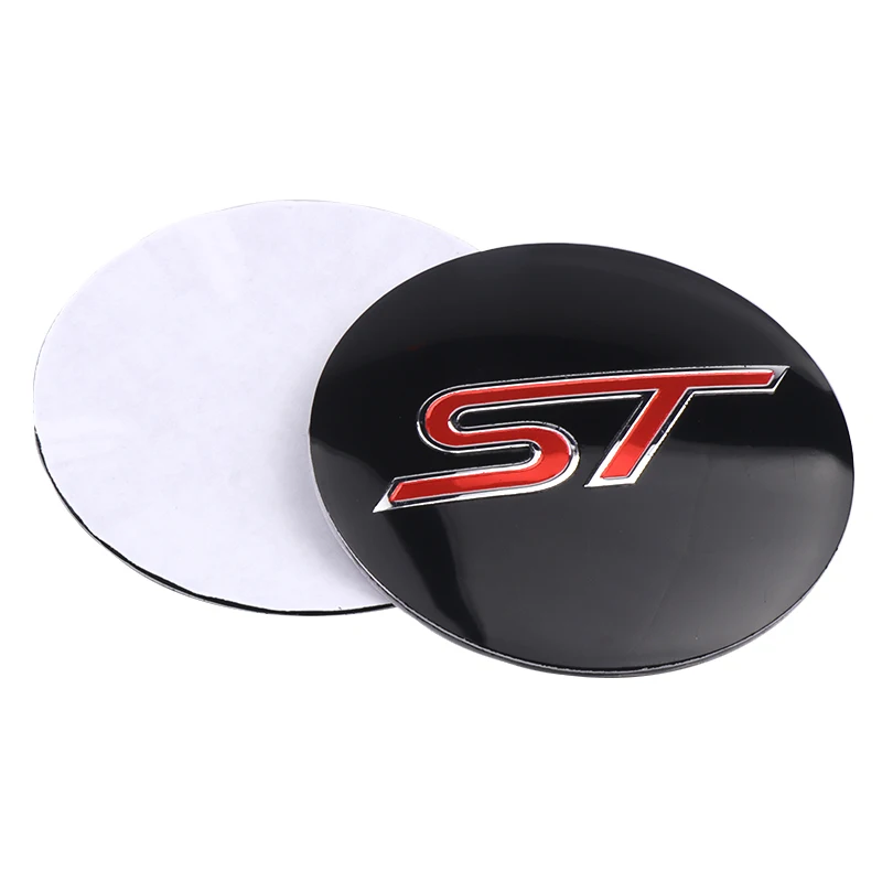 4pc 56MM Car Wheel Center Hub Caps sticker Tire Rim Covers stickers Auto Accessories For Ford ST Fiesta Shelby Edge Kuga Mustang