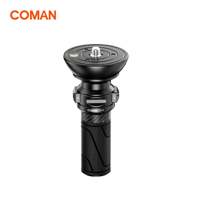 Plaque d'adaptation à dégagement rapide COMAN PH10 en aluminium, forme bol, 75 mm avec vis 3/8 pour trépied, tête vidéo, support de caméra