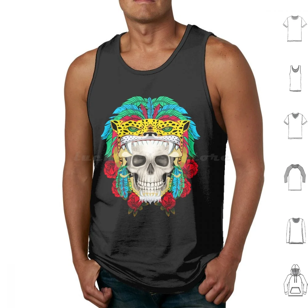Guerrero Camisetas sin mangas Chaleco sin mangas Azteca México Cultura Maya Caifanes