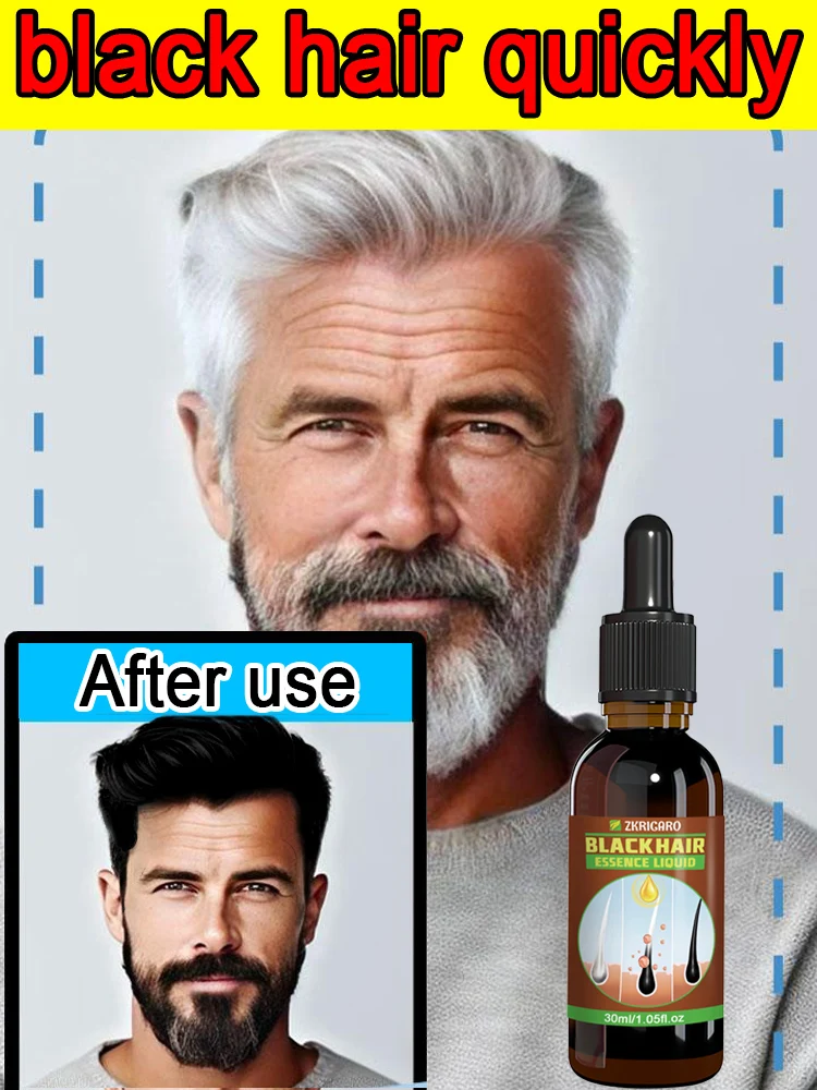 

White hair turns black, healthy and harmless