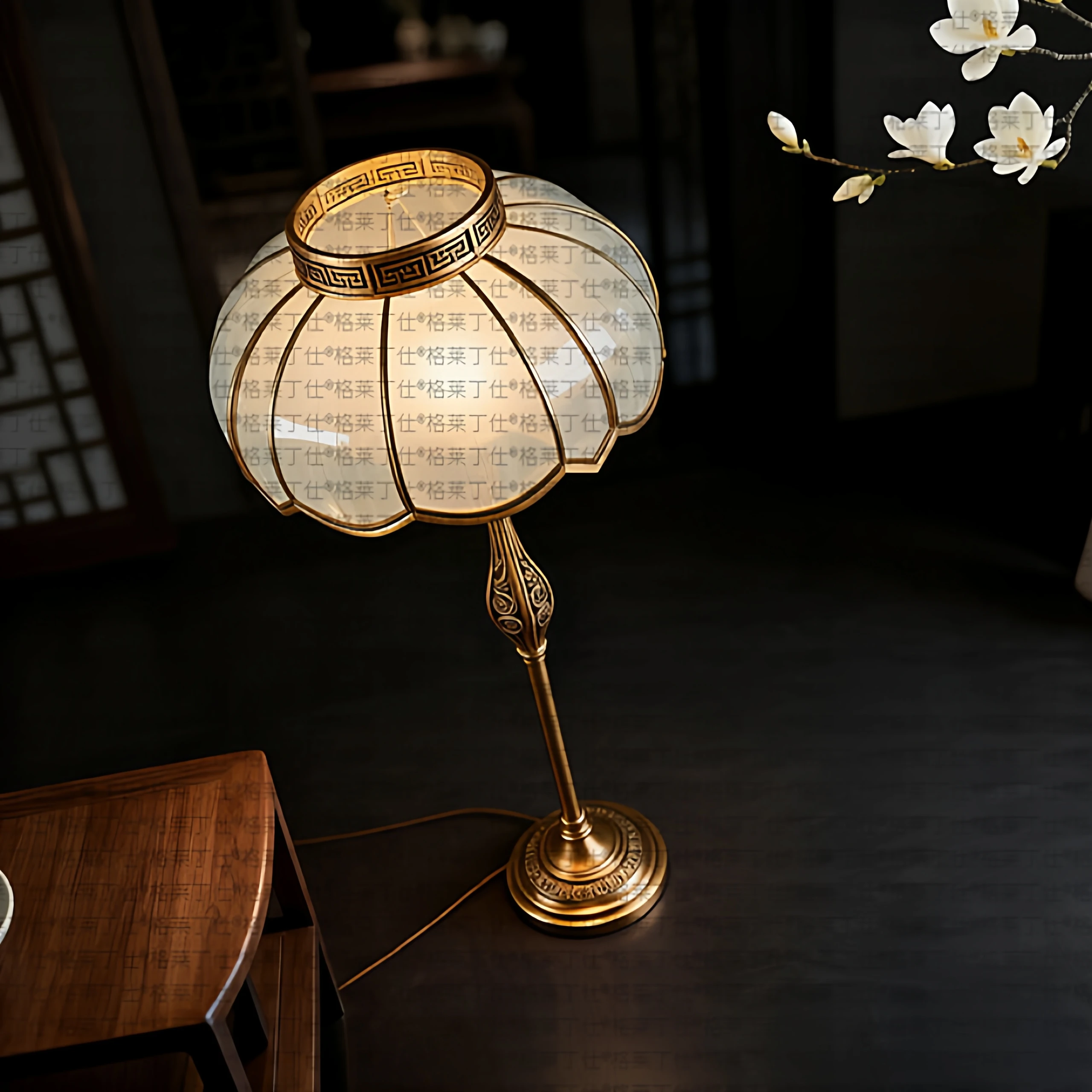 European all-copper table lamp, bedroom bedside lamp, wedding table lamp, warm living room crystal decoration creative table