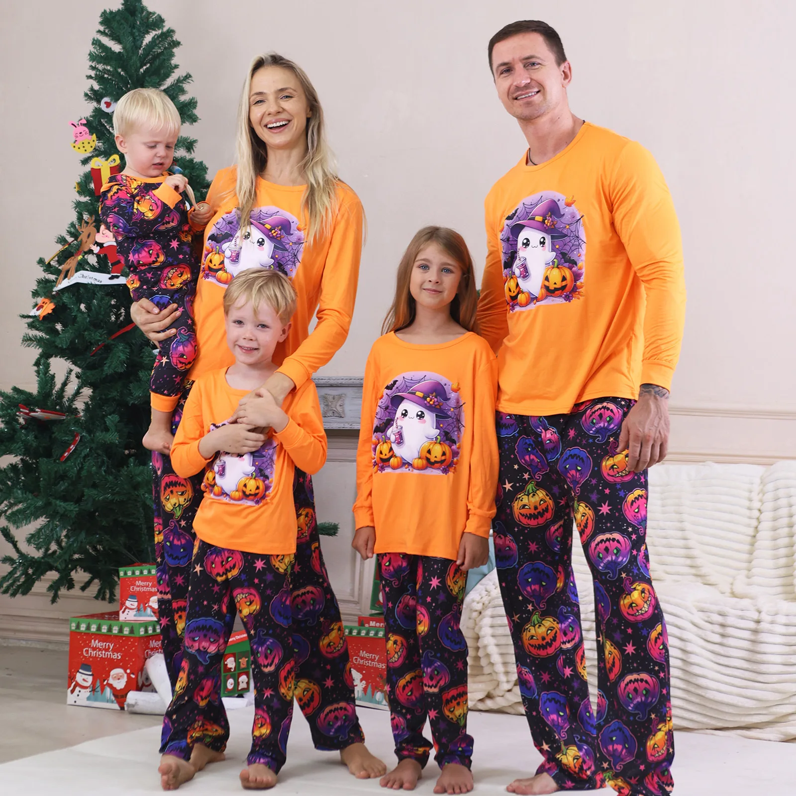 Roupas de casa europeias e americanas para pais e filhos, conjunto de roupas para pais e filhos Wansheng, roupas para casa estampadas com retalhos xadrez