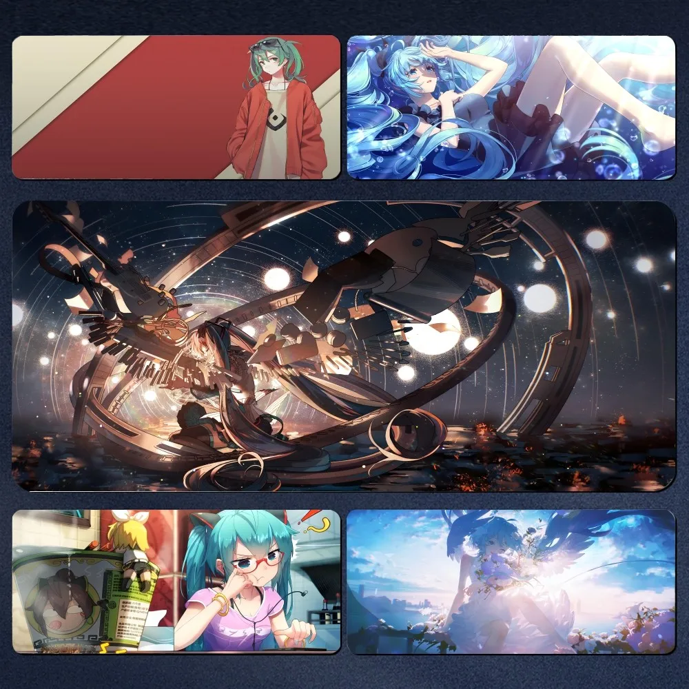 Anime H-Hatsune Miku Mousepad Large Gaming Mouse Pad LockEdge Thickened Computer Keyboard Table Desk Mat