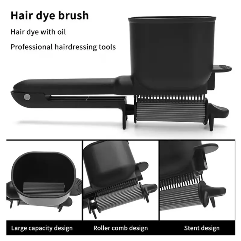 M04K Roller Comb Applicator Hair Coloring 2-In-1 Dye Salon Hair Care Hairdressing Tool For Salon Or Home Use
