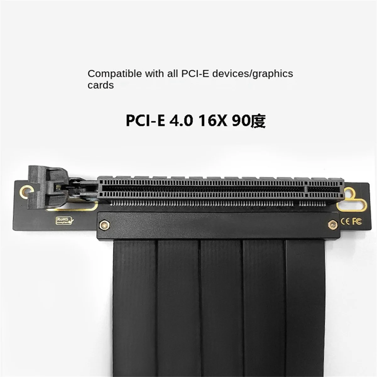 Удлинительный кабель для видеокарты PCI-E 4,0 16X, 180 градусов, 10 см