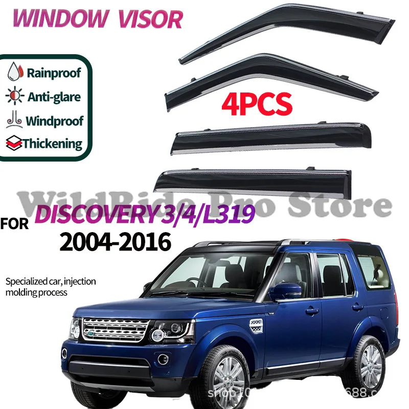 1 Set For Land Rover Discovery 3 4 Window Visor 2004 2016 Rain Guard Car Accessory UV-Resistant