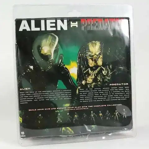 Classic vs Predator Alien Xenomorph Joint Movable Action Figure PVC Toys Collection Doll Model 2-pack