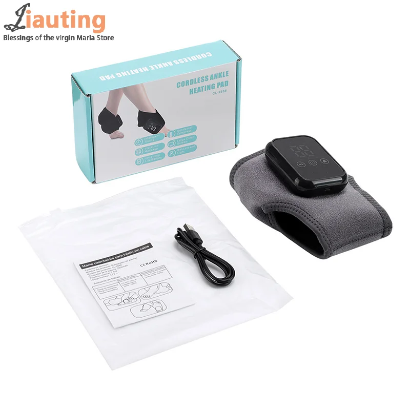 

Массажер для ног с тройным методом, обертывание для ног и лодыжки с подогревом 3-в-1 с вибрацией и сжатием