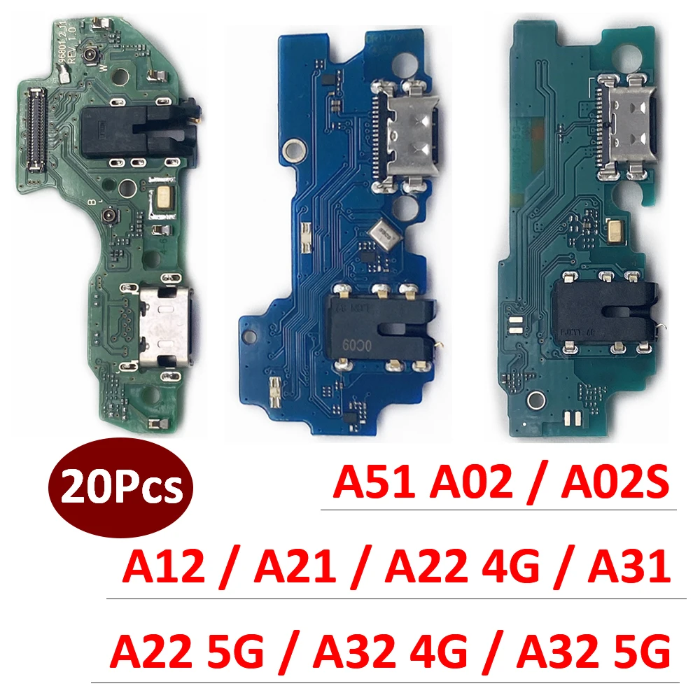 

20 шт., протестирован для Samsung A31 A51 A02 A02S A12 A21 A31 A51 A22 A32 4G 5G USB-порт, разъем для зарядного устройства, док-станция, разъем для зарядки, гибкая плата