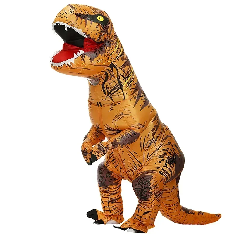 Child Adult Unisex Inflatable Dinosaur Tyrannosaurus Rex Cosplay Costume Kids Kindergarden Performance Halloween Carnival