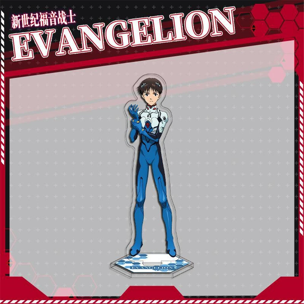 16cm Anime NEON GENESIS Century EVANGELION EVA Ayanami Rei Ikari Shinji Cosplay Acrylic Figure Stand Model Plate Desk Decor