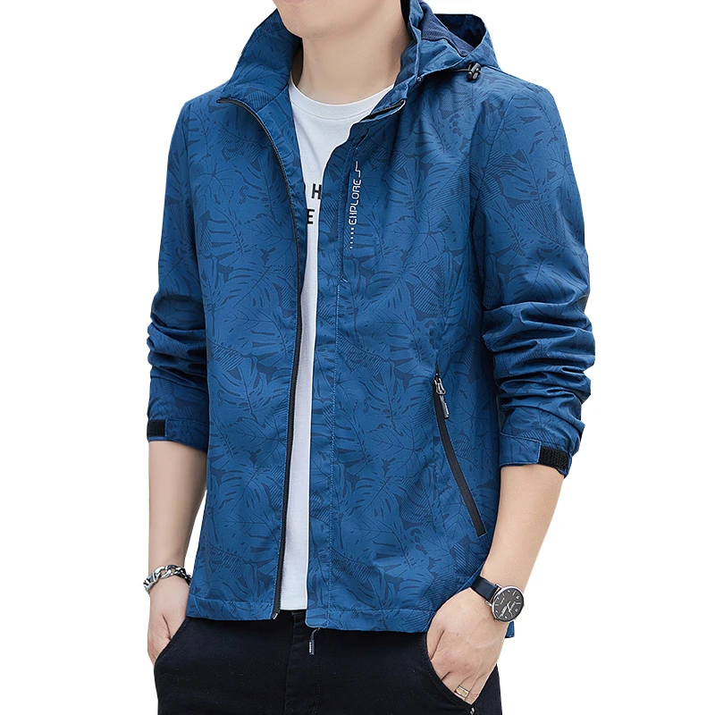 

Men Cargo Waterproof Coats Bomber Camping Loose Thin Softshell Hooded Hiking Jacket Windbreakers Men Hooded Jacket Zipper Coat