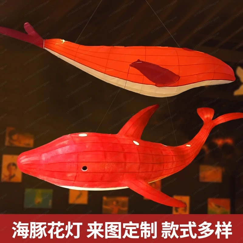 Dolfijn- en visvormige lantaarns voor buiten - Feestelijke decoratieve ornamenten in folkloristische stijl voor lantaarndisplays
