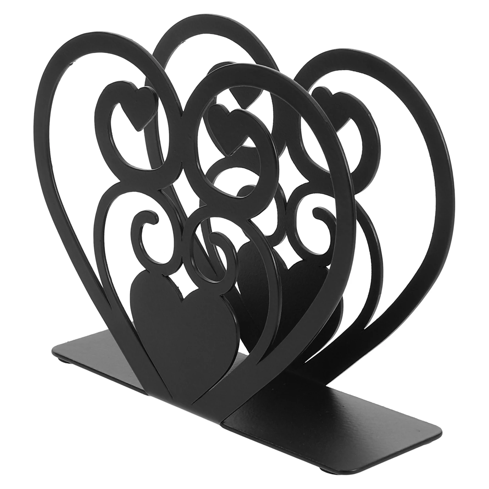 

Iron Napkin Heart Shaped Paper Kitchen Napkin Holder Towel Dispenser Standing Vintage Decor Kitchen Dining Table Home Metal