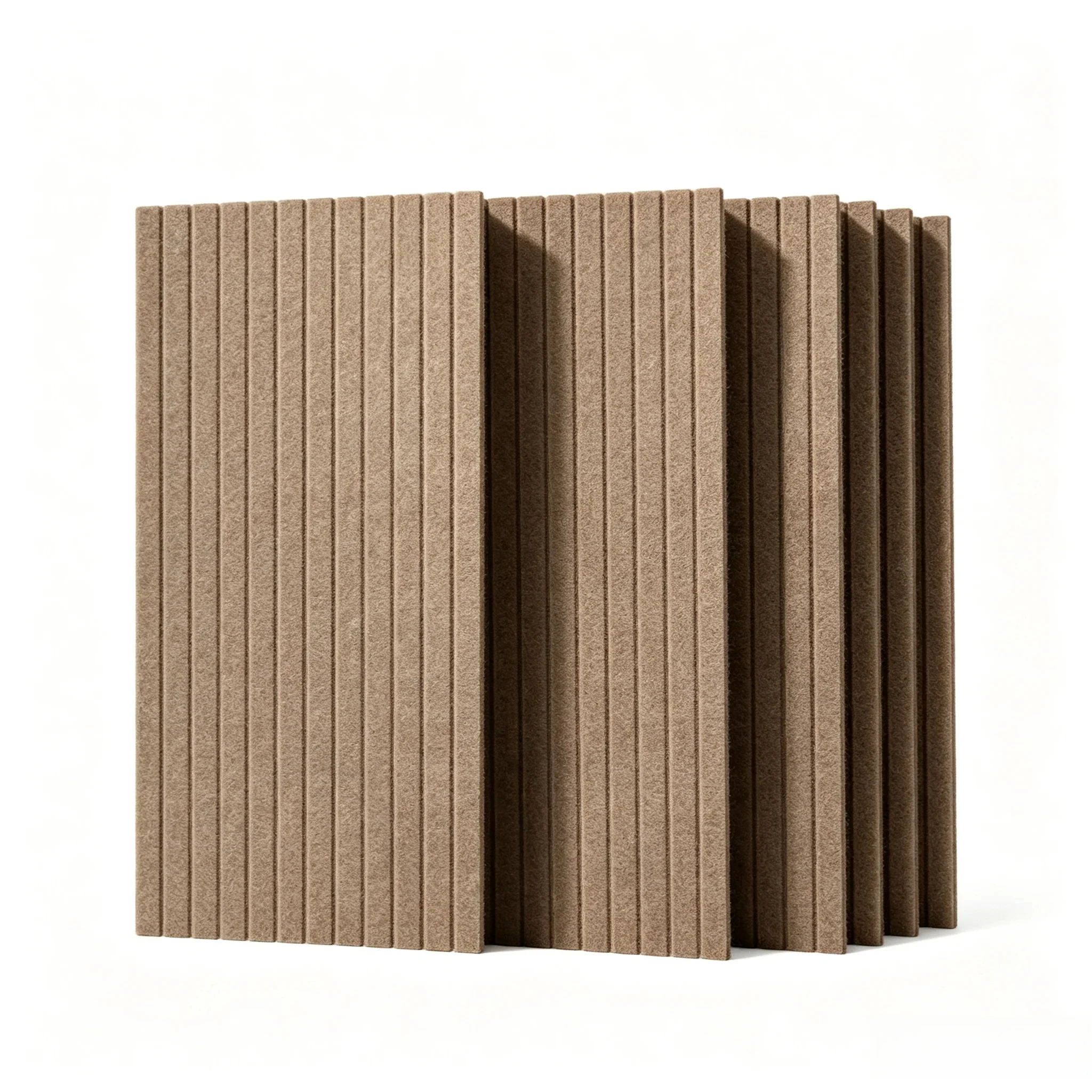 6pcs 60x30CM Large Soundproof Acoustic Wall Panels Decoration For Home Ceiling Decor Fluted Felt Cork Tiles Bulletin Pin Boards