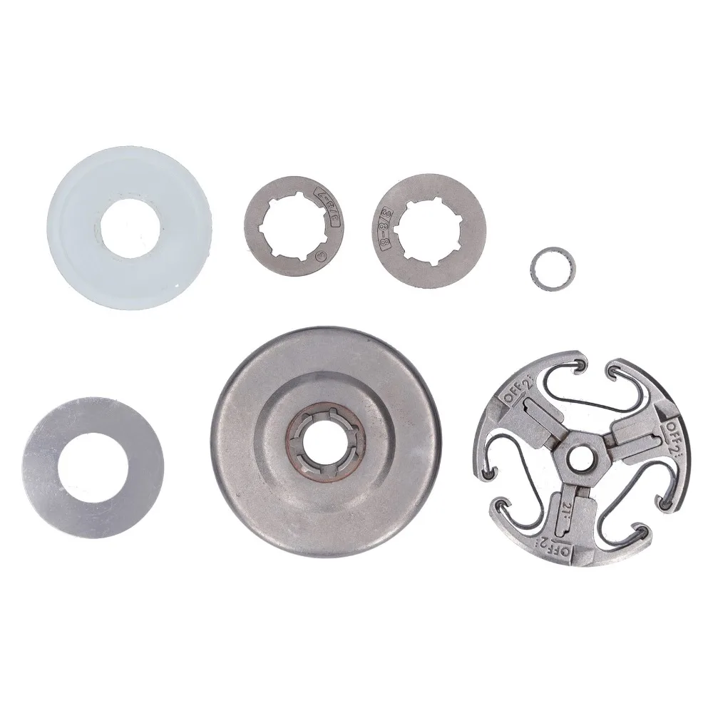 

Silver Clutch Drum Bearing Kit Round Compact Oil Pump Worm Gear Easy to Install Metal for Husqvarna 61 66 162 266 268 272 XP