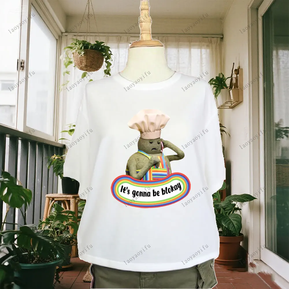 The Tiny Chef Show Season Cute Cartoon Printed T Shirt Summer Women Cotton T-Shirts Tops Fashion Female Streetwear Personality