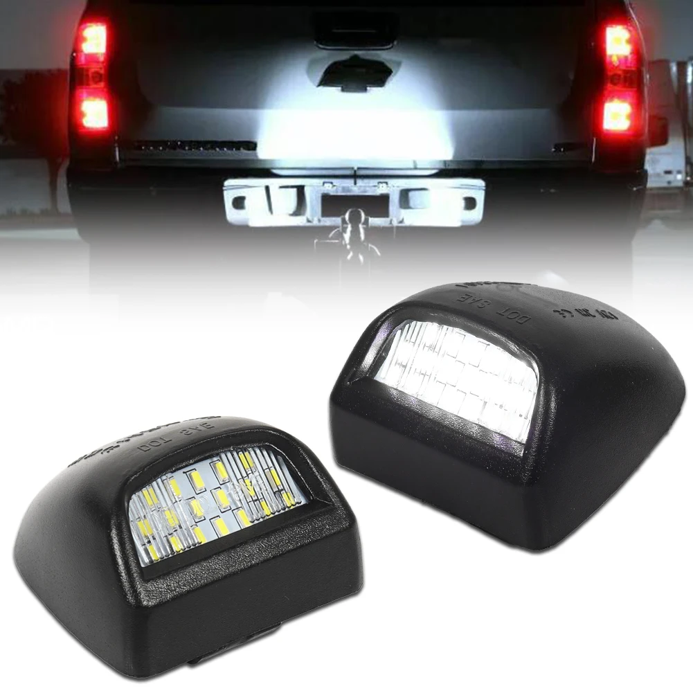 2PCS 12V 6500K for GMC/Chevrolet/Cadillac/Silverado High Brightness White Truck Car LED License Plate Light