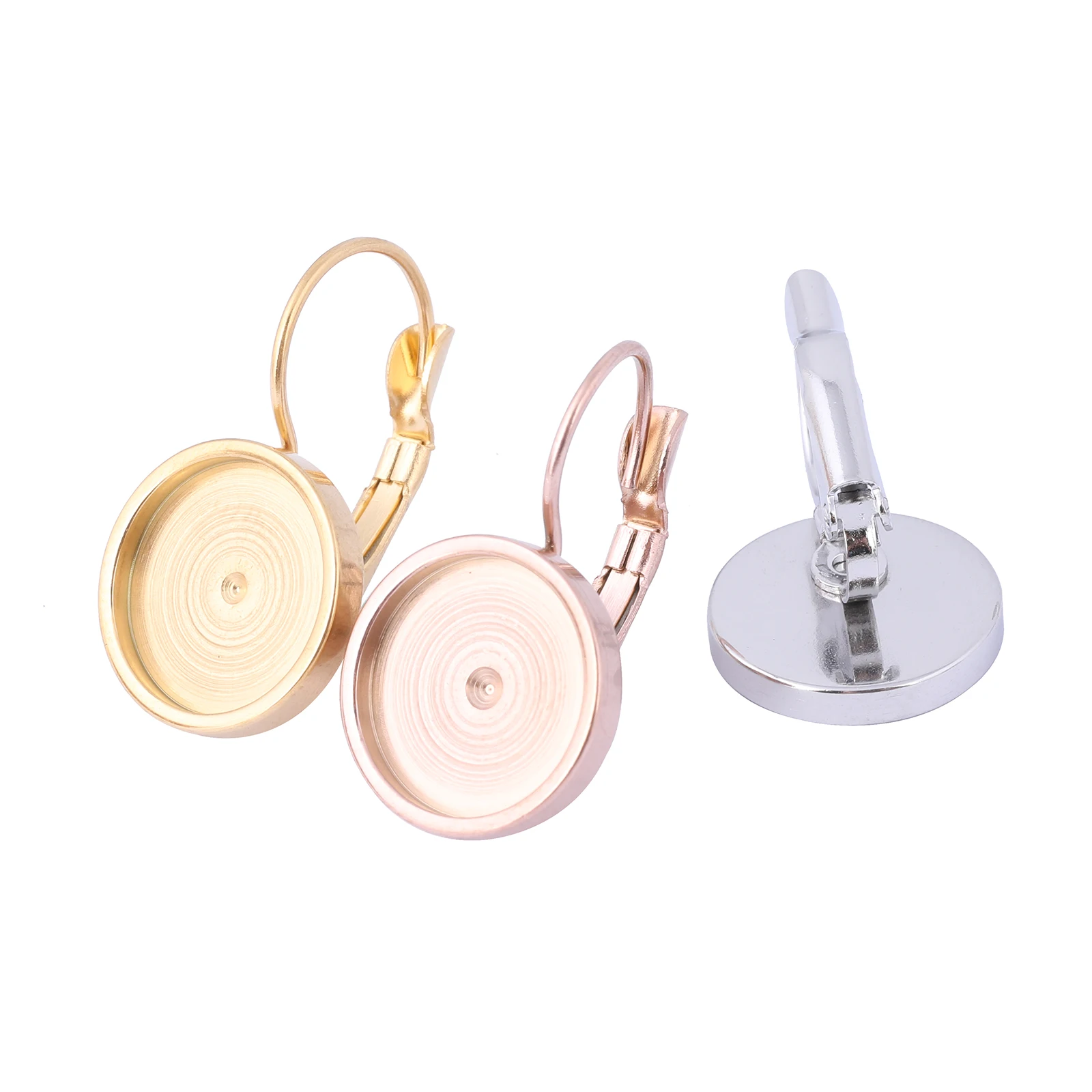 Onwear 10 sztuk Fit 8mm 10mm 12mm kaboszon kolczyk ustawienia podstawy dźwignia ze stali nierdzewnej tylna ramka puste miejsca diy biżuteria ustalenia
