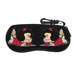 Custom Cute Mafalda Eyeglass Glasses Case Women Men Soft Argentine Cartoon Quino Comic Sunglasses Protective Box