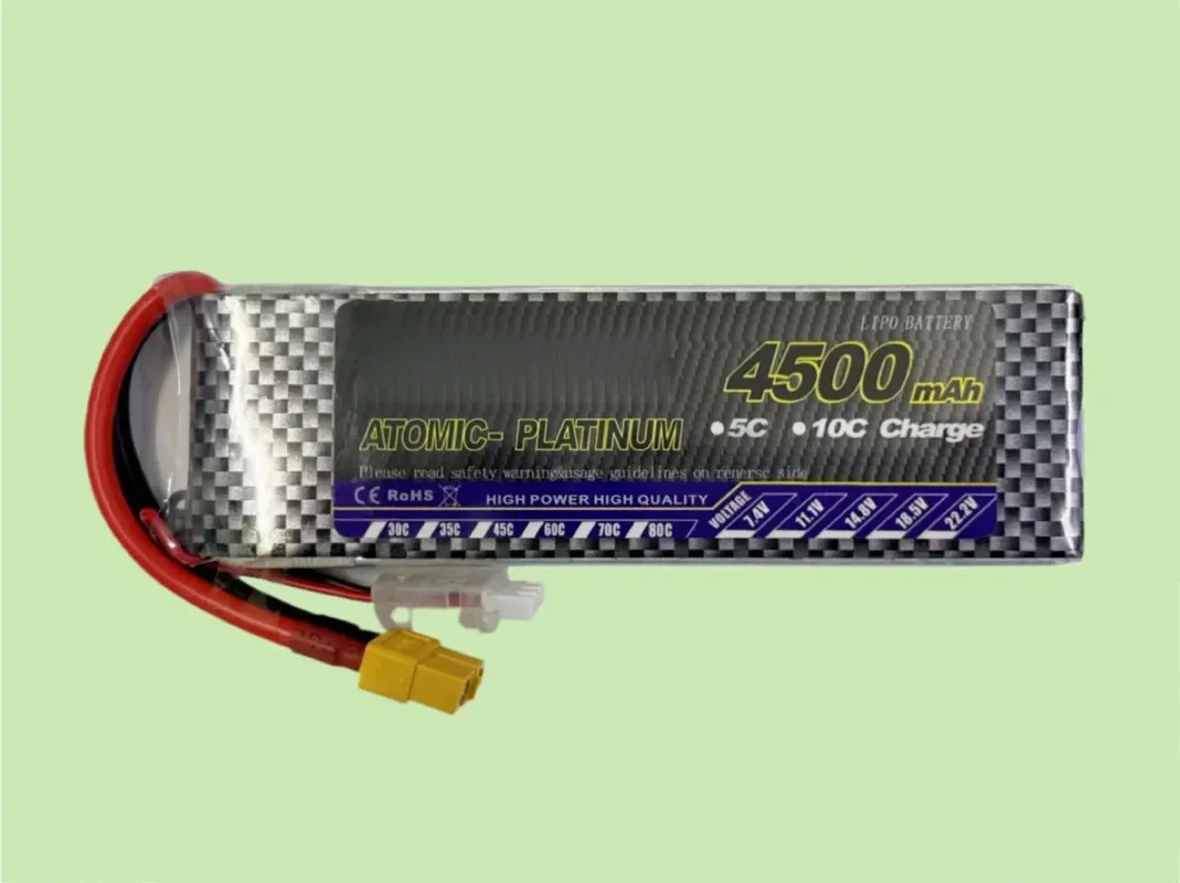 RC Airplane Lithium Battery 4500mAh 40C 7.4V 11.1V 14.8V Wholesale Custom Connector Available Contact Customer Service