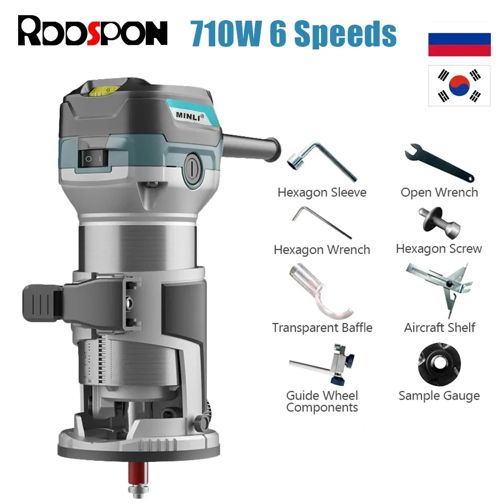 

710W/800W Electric Trimmer Router Wood Milling Machine Carpentry Manual Trimming Tools Woodworking Laminate Trimmer Power Tools