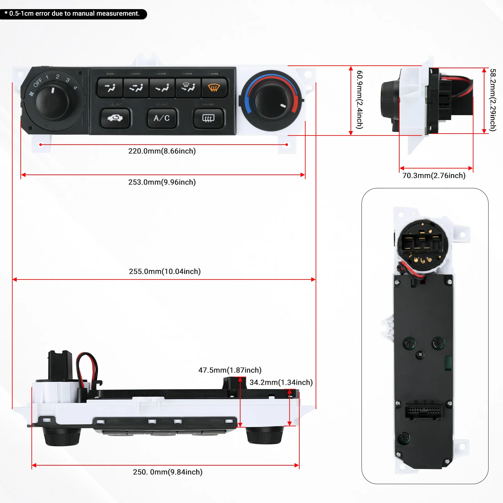 

Car A/C Heater Climate Control Module For Honda Accord 98-00 599-268, 79600-S84-A01ZA