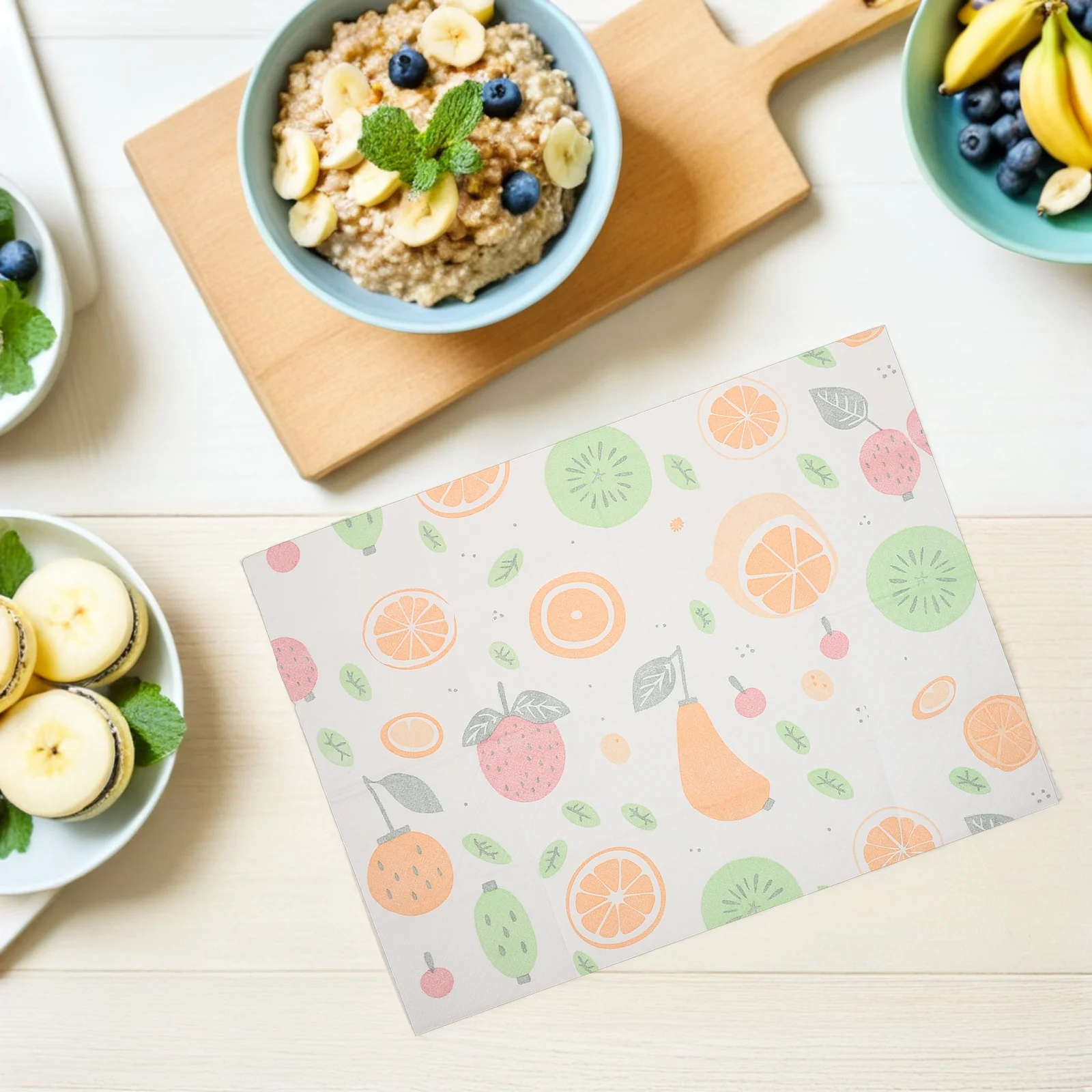 40 قطعة من مفارش الأطفال الصغار بأنماط كرتونية ملونة قابلة لإعادة الاستخدام وقابلة للغسل لطاولة الأطفال للنزهات المنزلية والمطاعم