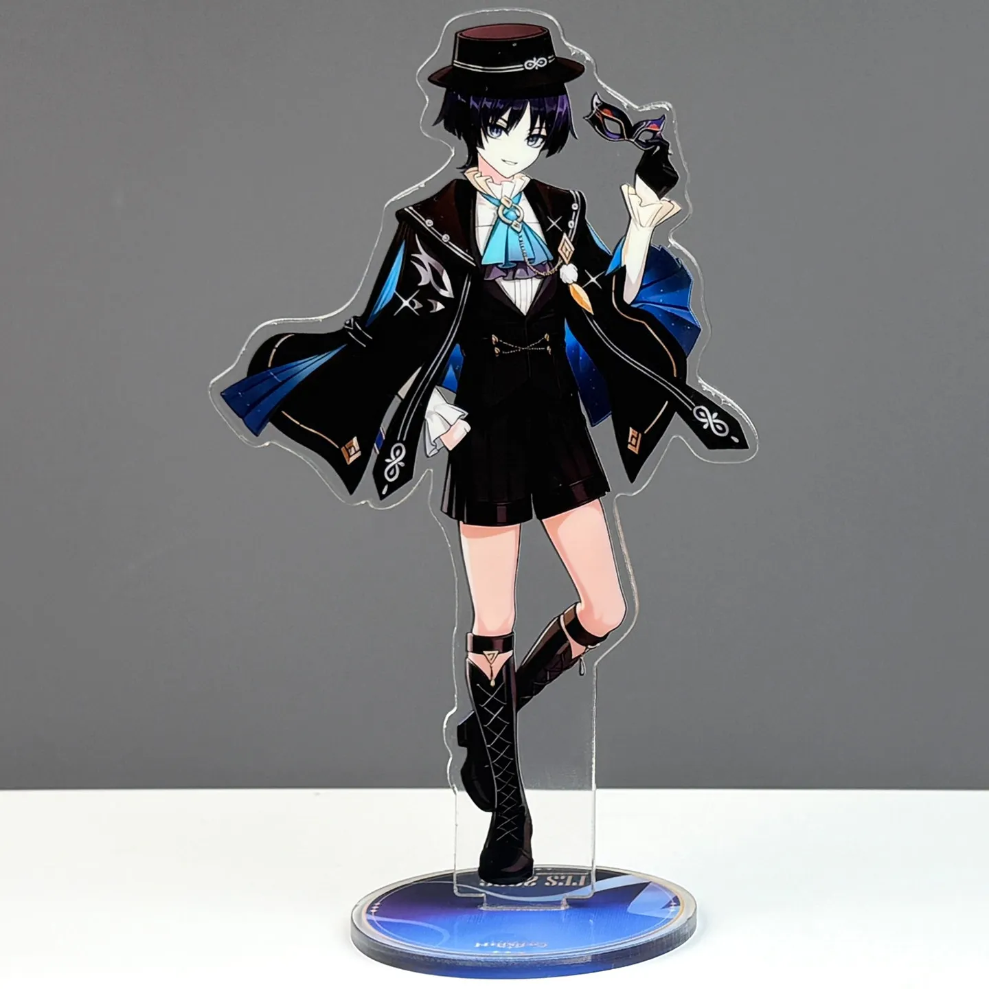 Genshin Impact Peruere Skirk Columbina Scaramouche Kyryll Chudomirovich Flins Colleagues Acrylic Standing Sign Decoration view 3