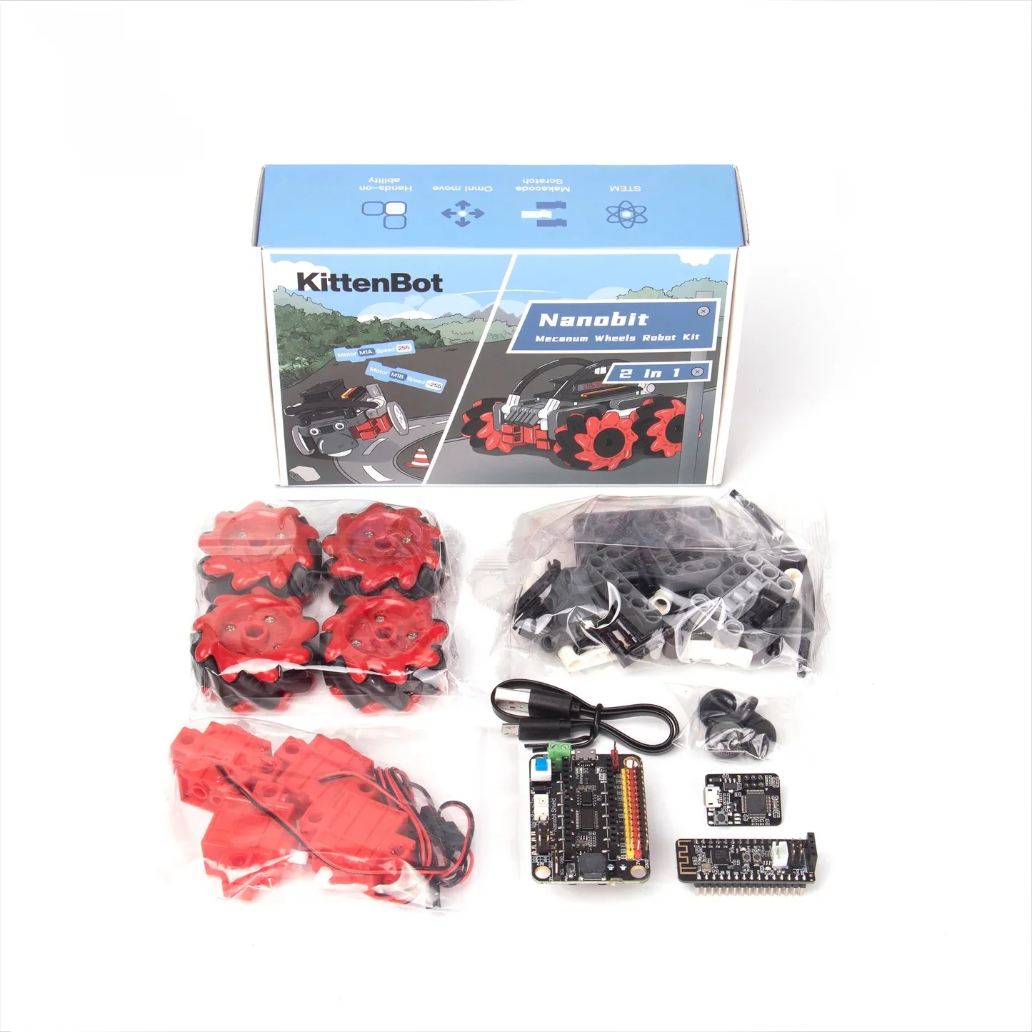 kittenbot kit robo multi funcional para makecode mini size o melhor nanobit driven car 01