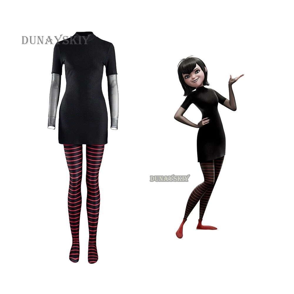 Adults Kids Mavis Dracula Vampire Cosplay Costumes Tooth Black Cute Mavis Halloween Jonathan Carnival Fun Couple Family Suit