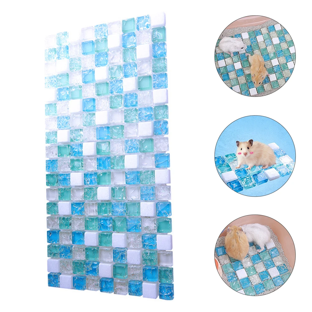 

2 Pcs Hamster Cooling Mat Premium Spar Material Summer Pad Pet Supply Comfortable Ventilation No Power Dog Bed Cat Cushion Pet