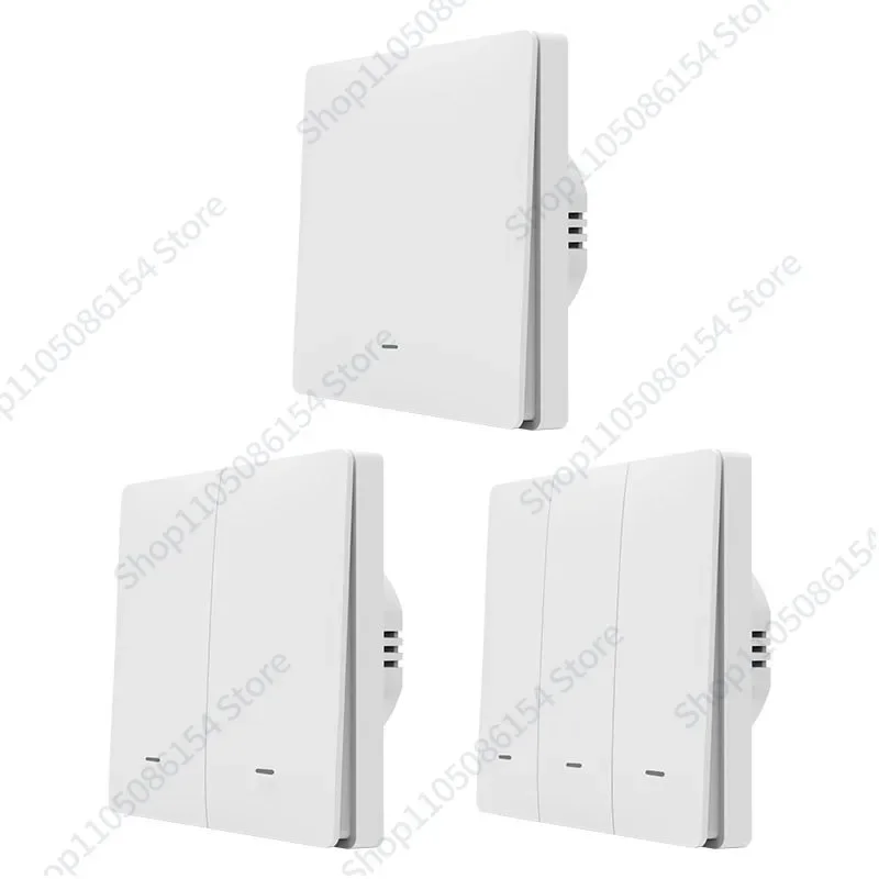 Smart switch zigbee 3.0 European standard button wall switch zero fire power supply app timing intelligent voice