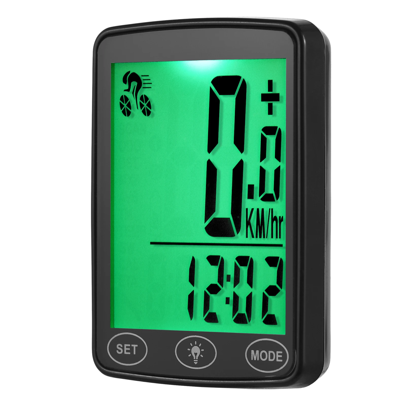 Waterproof Bike Computer with LED Backlight Bicycle Speedometer Odometer Calorie Counter and Temperature Display