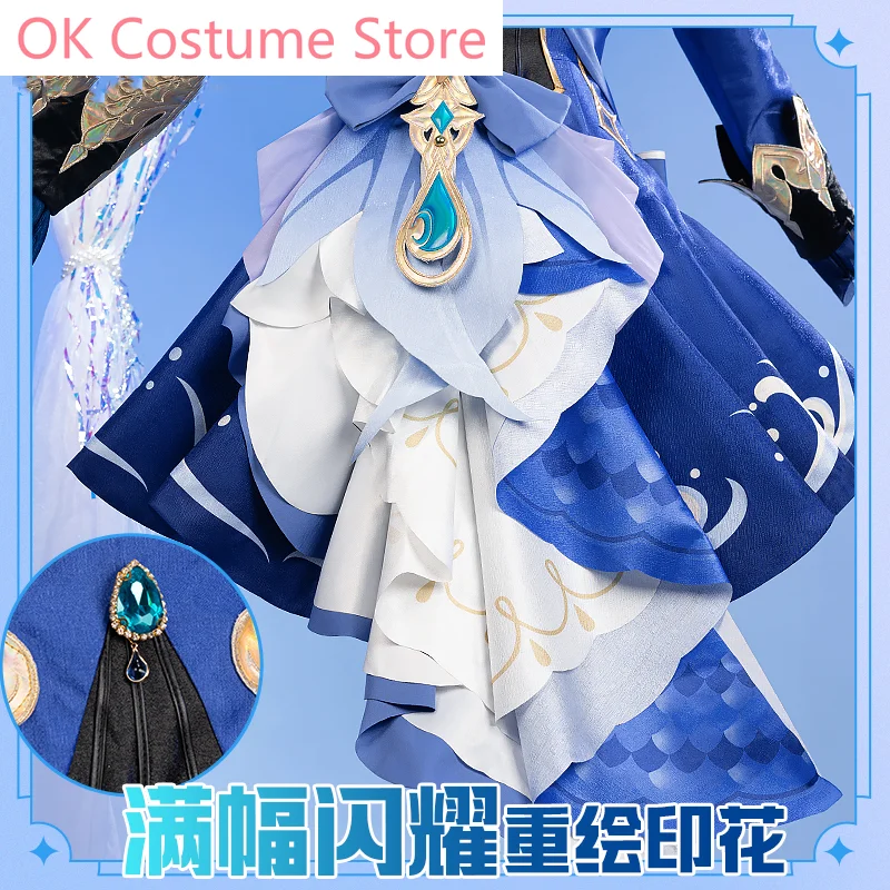 Genshin Impact Furina Game Suit Gorgeous Noble Handsome Uniform Cosplay Costume Halloween Party Role Play Outfit Women