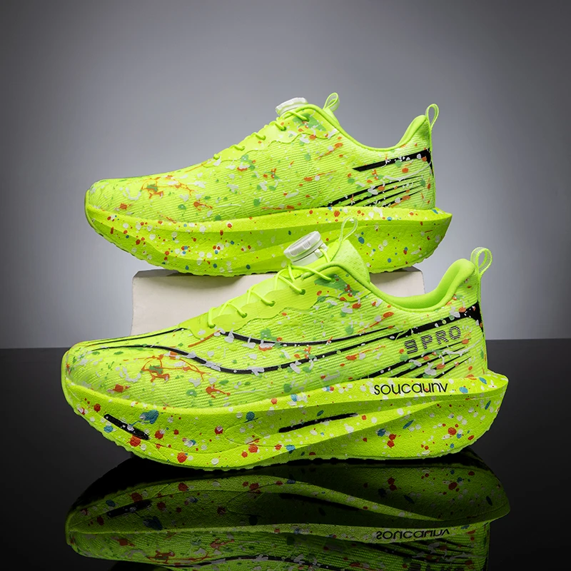 Marathon Air Cushion Men Sports Running Shoes Breathable Lightweight Women's Comfortable Athletic Nonskid Carbon Plate Sneakers