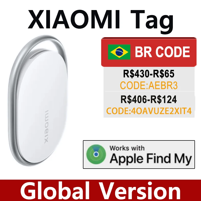 

4pcs Xiaomi Tag Find items remotely Compatible with Apple Find My 10g lightweight design with IP67 dust water resistance