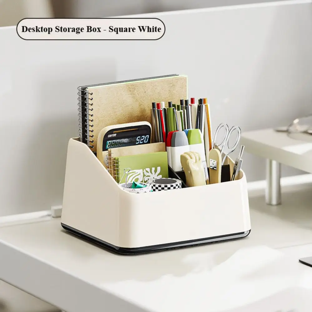 Multifunctional Large Capacity Desktop Organizer Sundries ABS Storage Box Student Mini Stationery Organizer Case Hotel