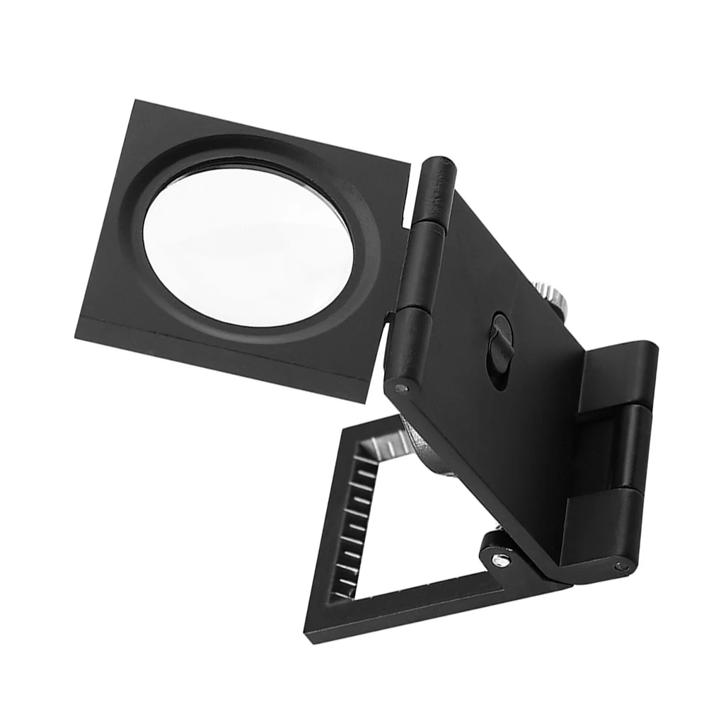 

-Folded Magnifier Jewelry Magnifying Glass Desktop Folding Lens Portable Enlargement Tool Mini Desk Magnifier For