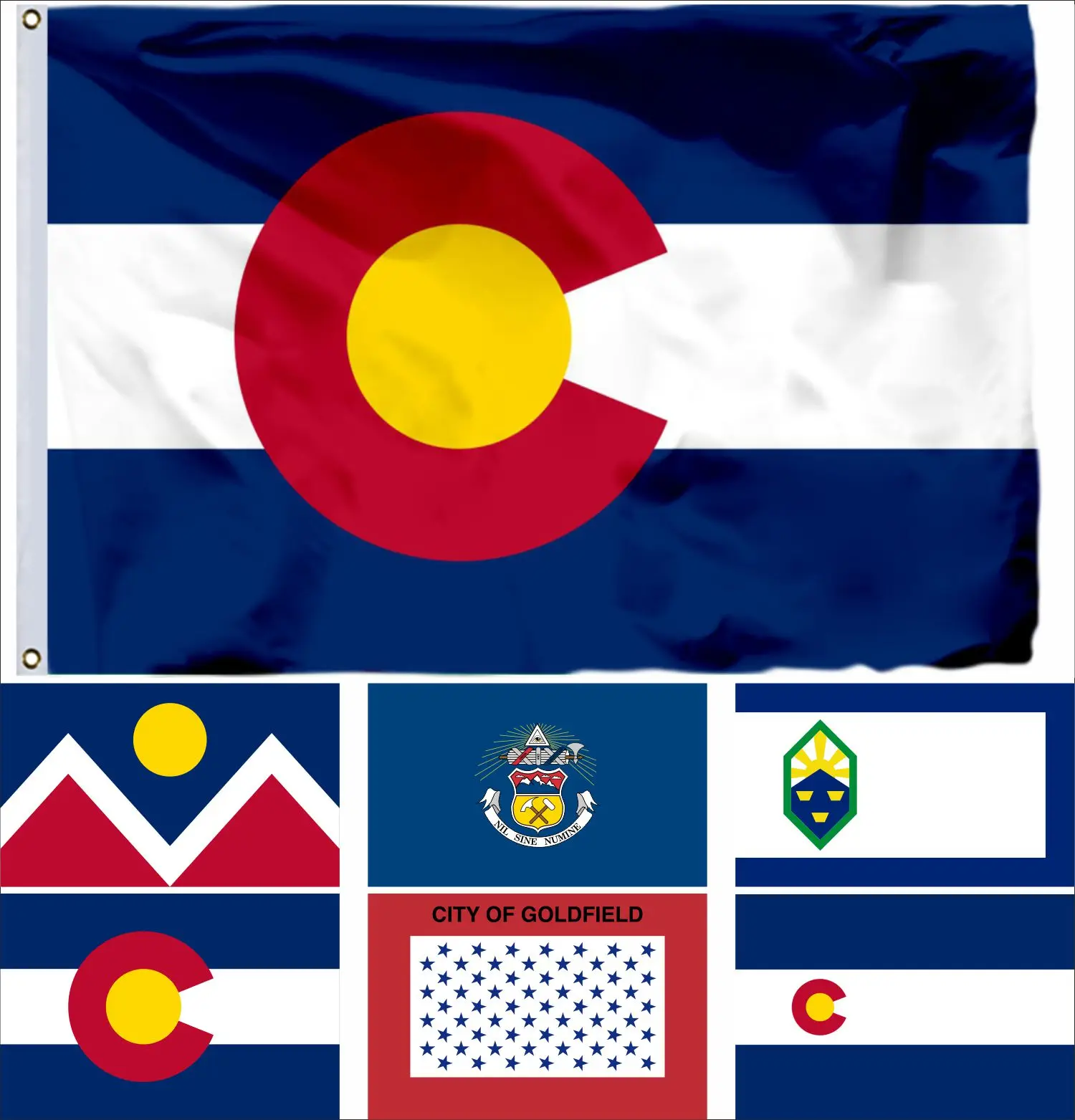 

USA Goldfield Colorado Flag 90x150cm Denver 3x5ft US Guanica American United States Flags Springs Banners