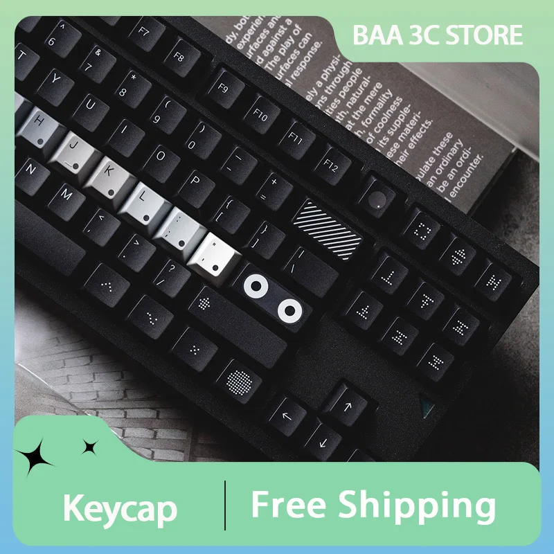 

Тема FBB OPXY, колпачок из ПБТ, черный градиент, утолщенный вишневый профиль, 146 клавиш, колпачок для ключей, аксессуары для механической клавиатуры на заказ