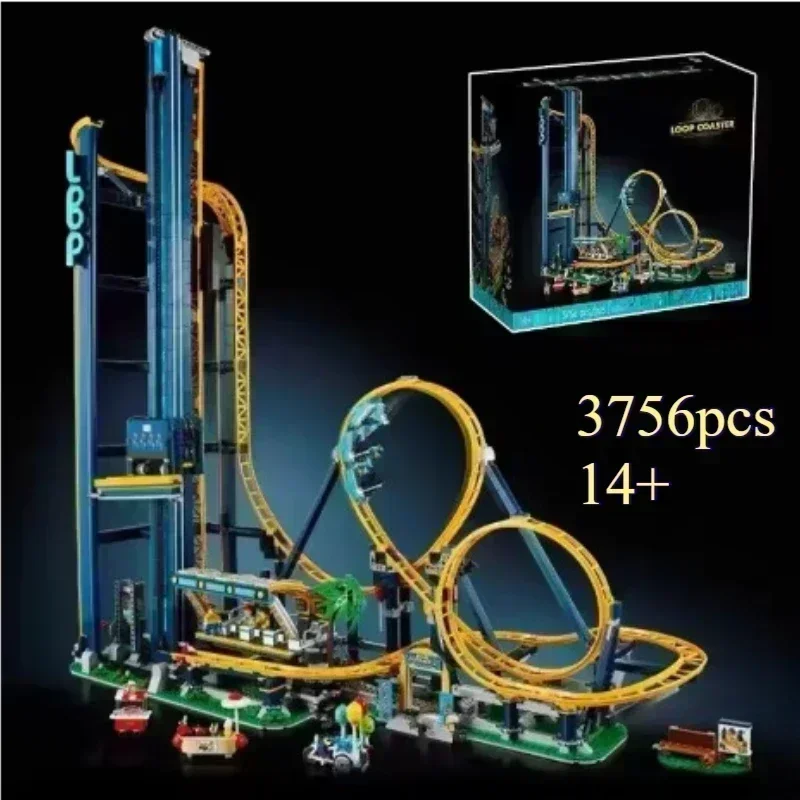 3756pcs Loop Coaster Amusement Park Model Compatible 10303 Building Block City Bricks Kits Toys for Kid Christmas Gift
