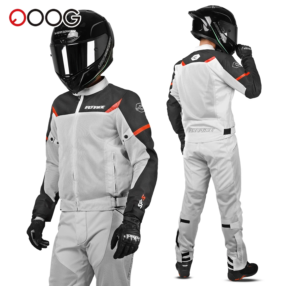 

Men's Motorcycle Jacket Anti-Fall Outdoor Riding Motocross Jacket Mesh Breathable Motorbike Clothing With 5pcs Protector M-3XL